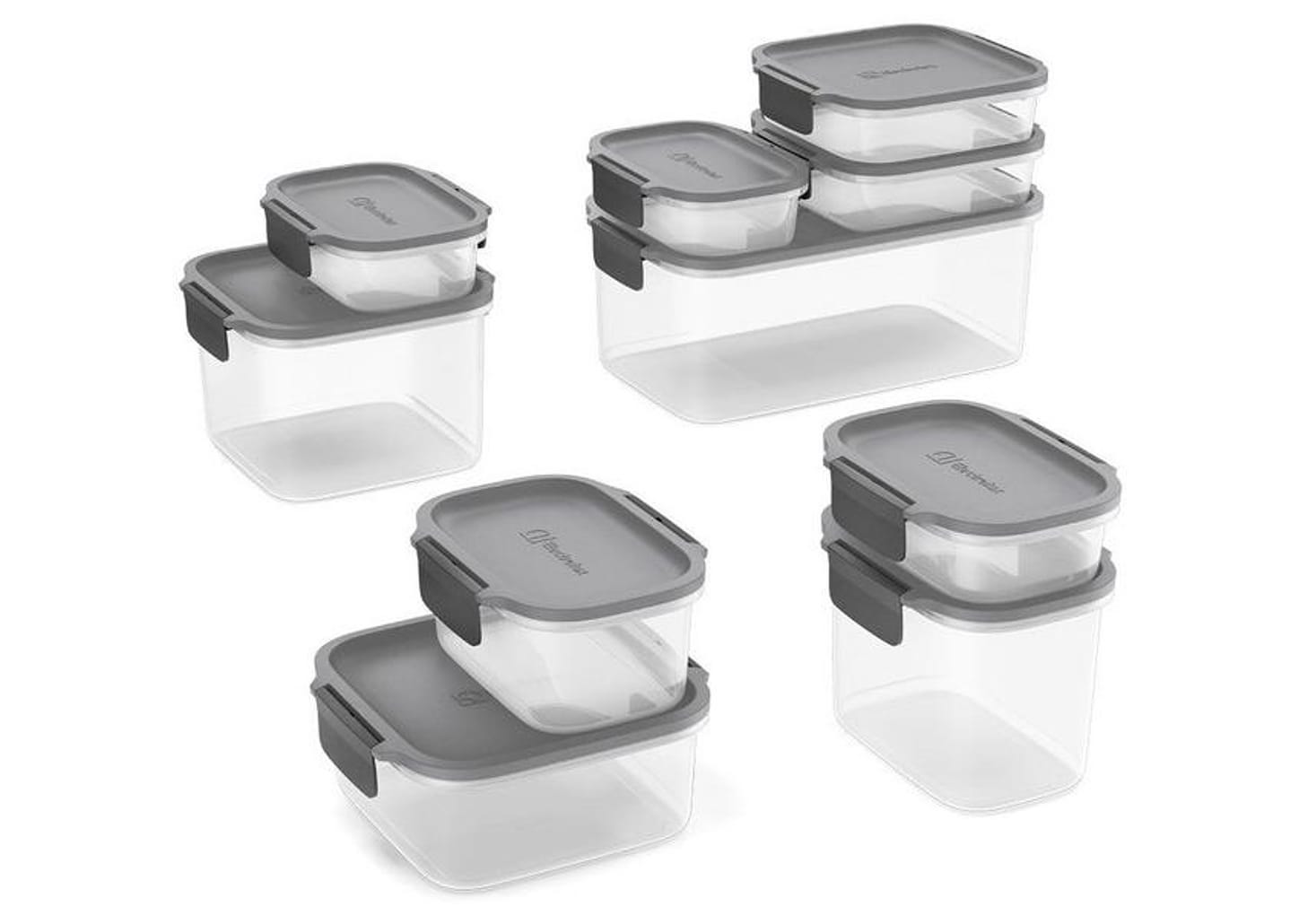 Jogo de Potes de Plástico Hermético Electrolux Retangular Experience 10 Peças