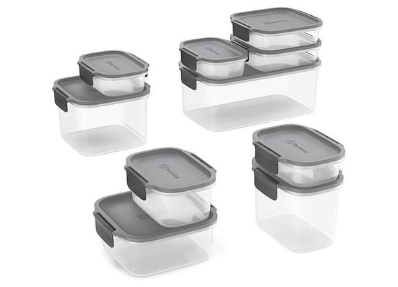 Jogo de Potes de Plástico Hermético Electrolux Retangular Experience 10 Peças