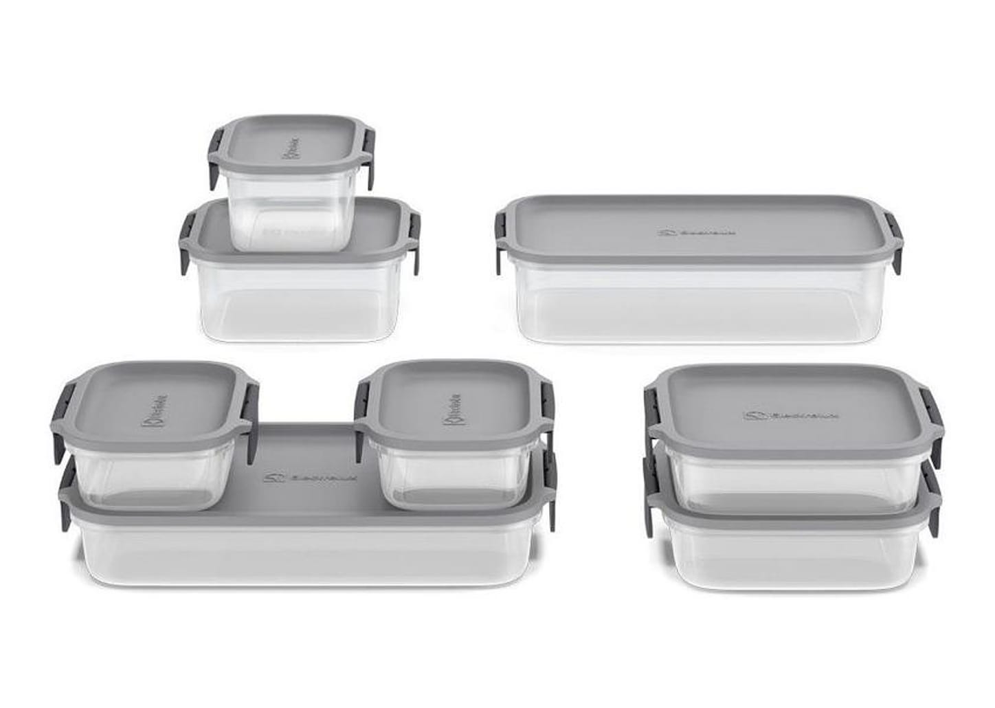 Jogo de Potes de Plástico Hermético Electrolux Retangular Experience 8 Unidades