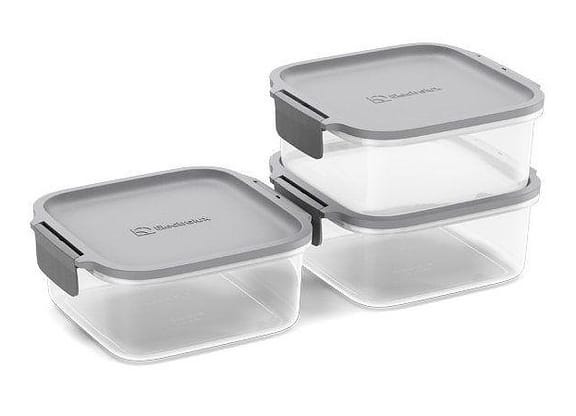 Jogo de Potes de Plástico Hermético Electrolux Retangular Experience 3 Unidades