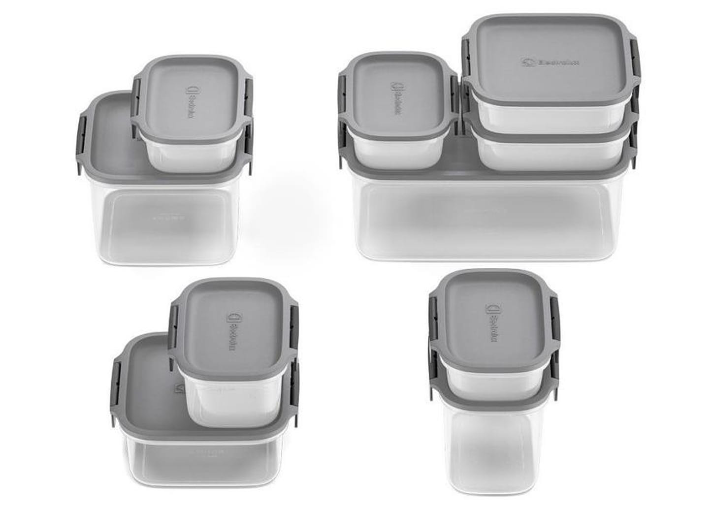 Jogo de Potes de Plástico Hermético Electrolux Retangular Experience 10 Peças