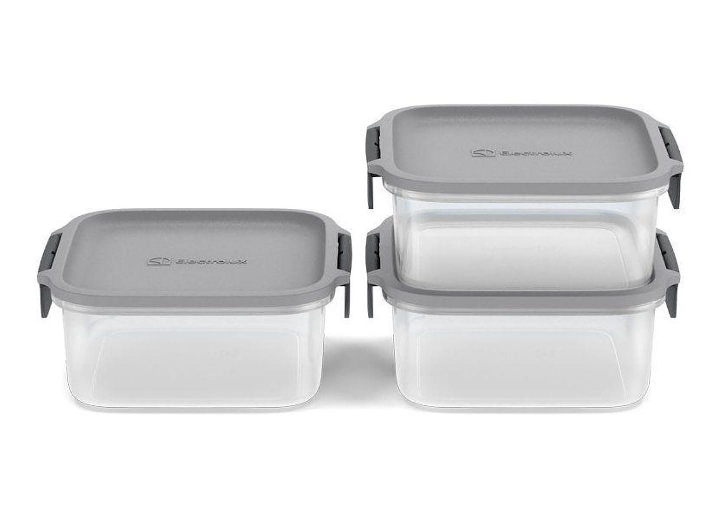 Jogo de Potes de Plástico Hermético Electrolux Retangular Experience 3 Unidades