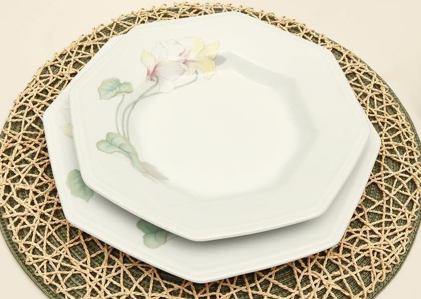 Aparelho de Jantar Chá 30 Peças Schmidt Porcelana - Octogonal Classic Encanto