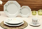 Aparelho de Jantar Chá 30 Peças Schmidt Porcelana - Octogonal Classic Encanto
