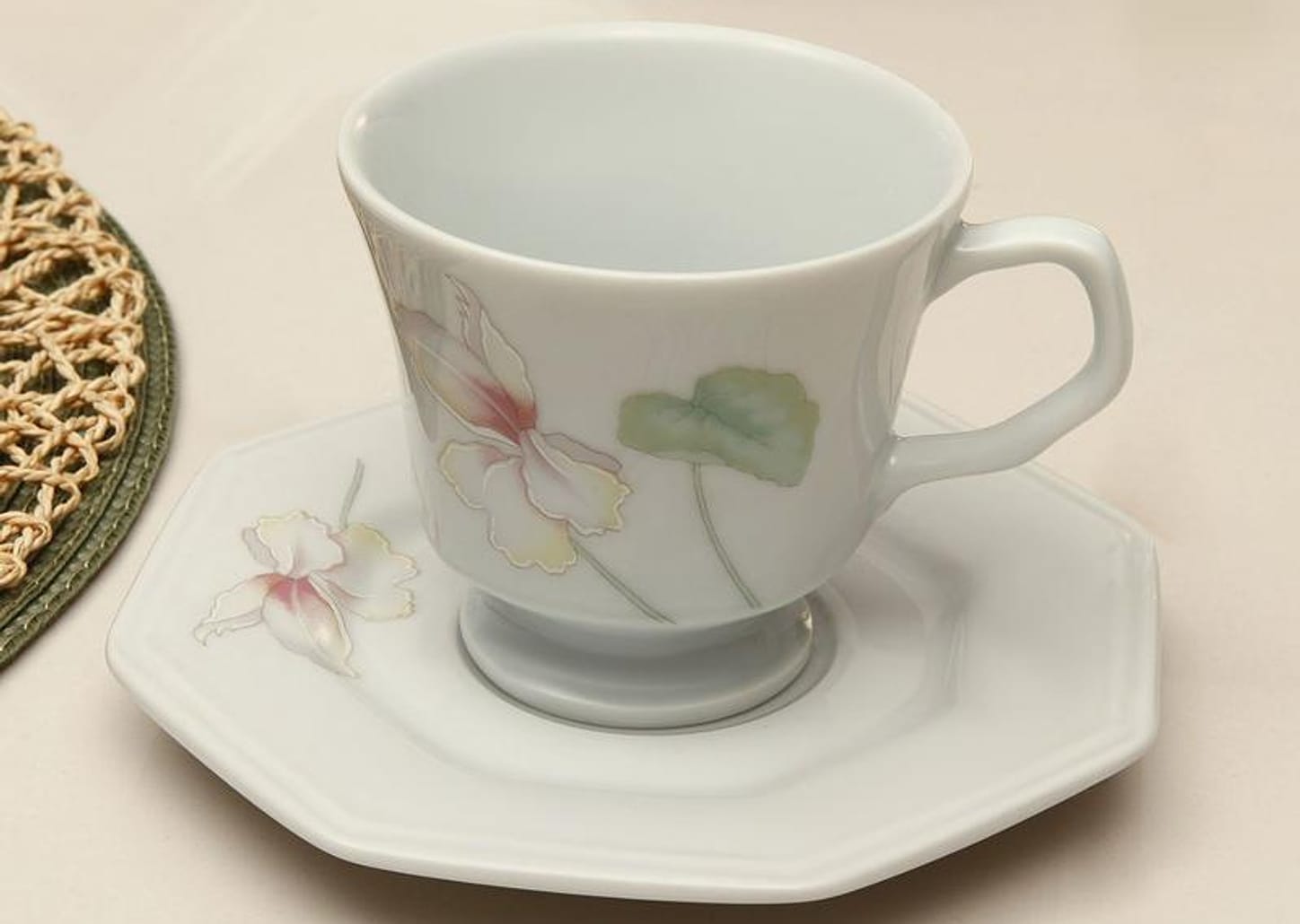 Aparelho de Jantar Chá 30 Peças Schmidt Porcelana - Octogonal Classic Encanto