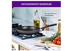 Frigideira Antiaderente Rochedo de Alumínio Stone Pro Preto e Cinza 24cm