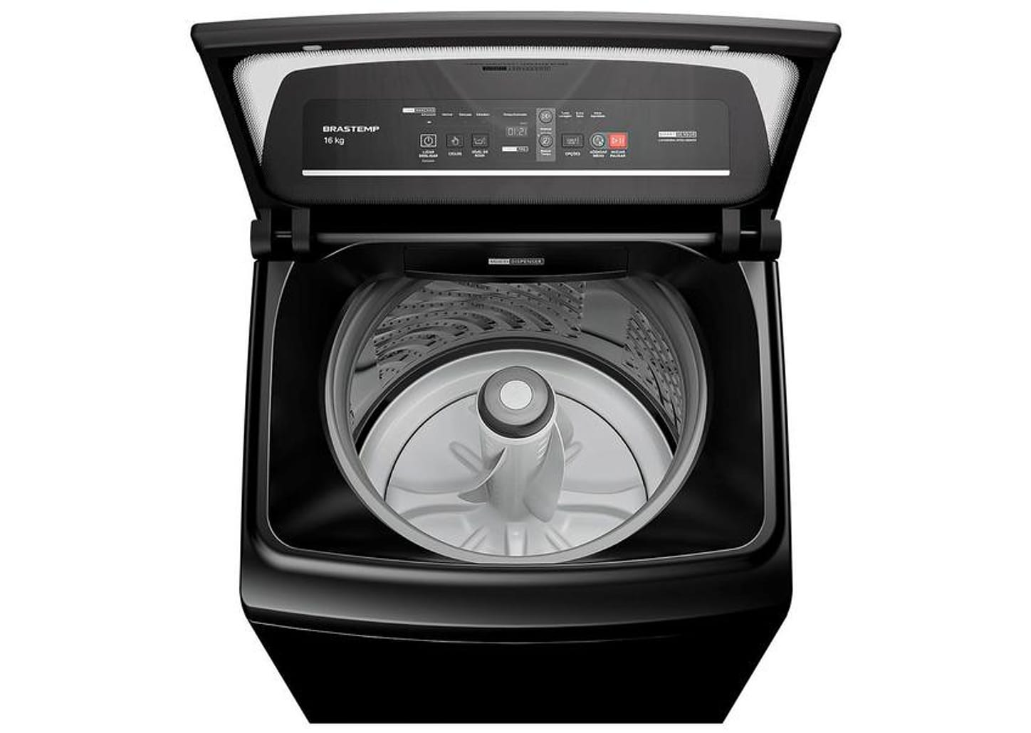 Lavadora de Roupas Brastemp 16kg Cesto Inox 12 Programas de Lavagem Cinza BWT16A9