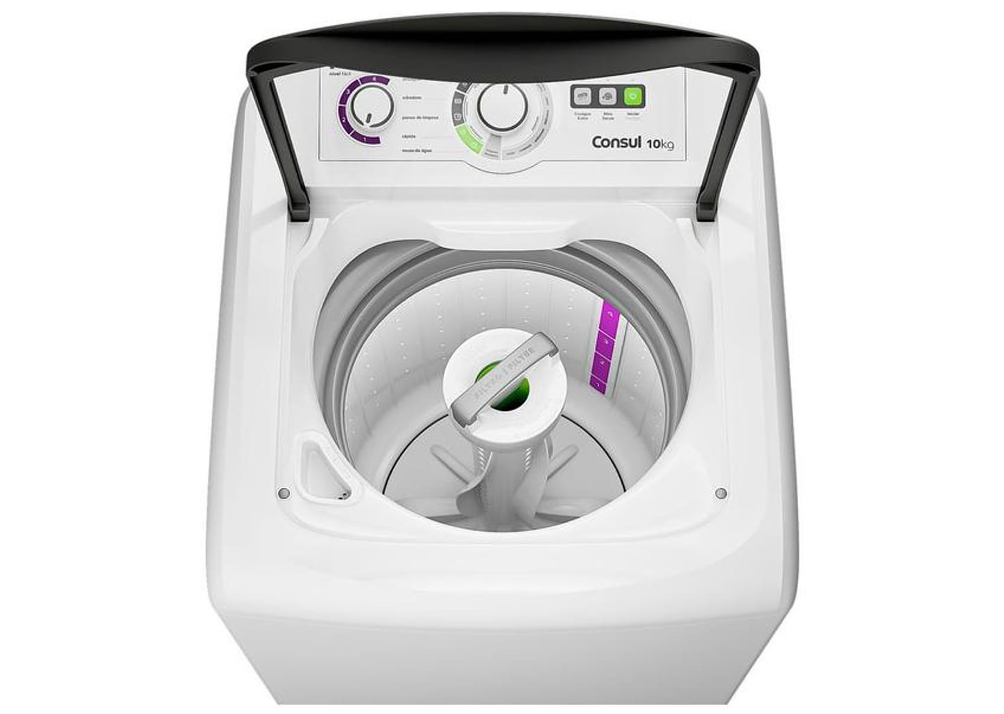 Lavadora de Roupas Consul 10kg 16 Programas de Lavagem Branca CWB10BB