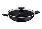 Panela Wok Tramontina Com Tampa Alumínio Antiaderente Starflon Max Loreto Grafite 28cm