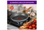 Frigideira Antiaderente Rochedo de Alumínio Natural Stone Cinza Claro 24cm