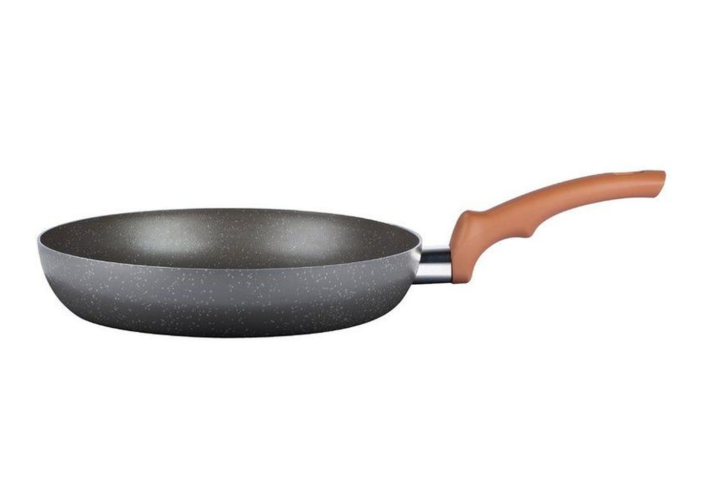 Frigideira Antiaderente Rochedo de Alumínio Natural Stone Cinza Claro 24cm