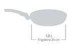 Frigideira Antiaderente Rochedo de Alumínio Natural Stone Cinza Claro 24cm