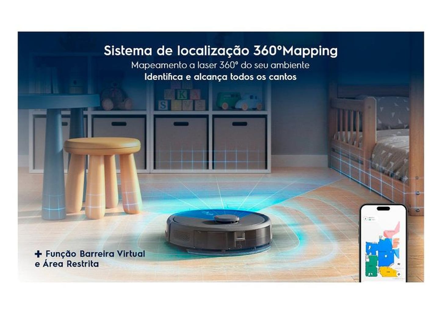 Robô Aspirador Limpa Piso Electrolux Experience ERB60 140W com Mapeamento Compatível com Alexa 3016AEG0002