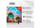 Smart TV 32" AOC HD DLED Série 5155 32S5155/78G Roku TV 2025