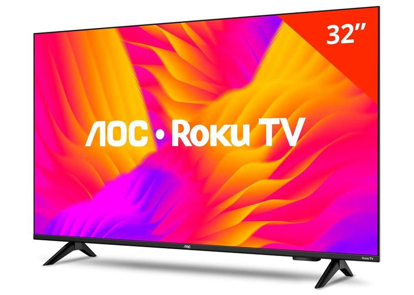 Smart TV 32" AOC HD DLED Série 5155 32S5155/78G Roku TV 2025