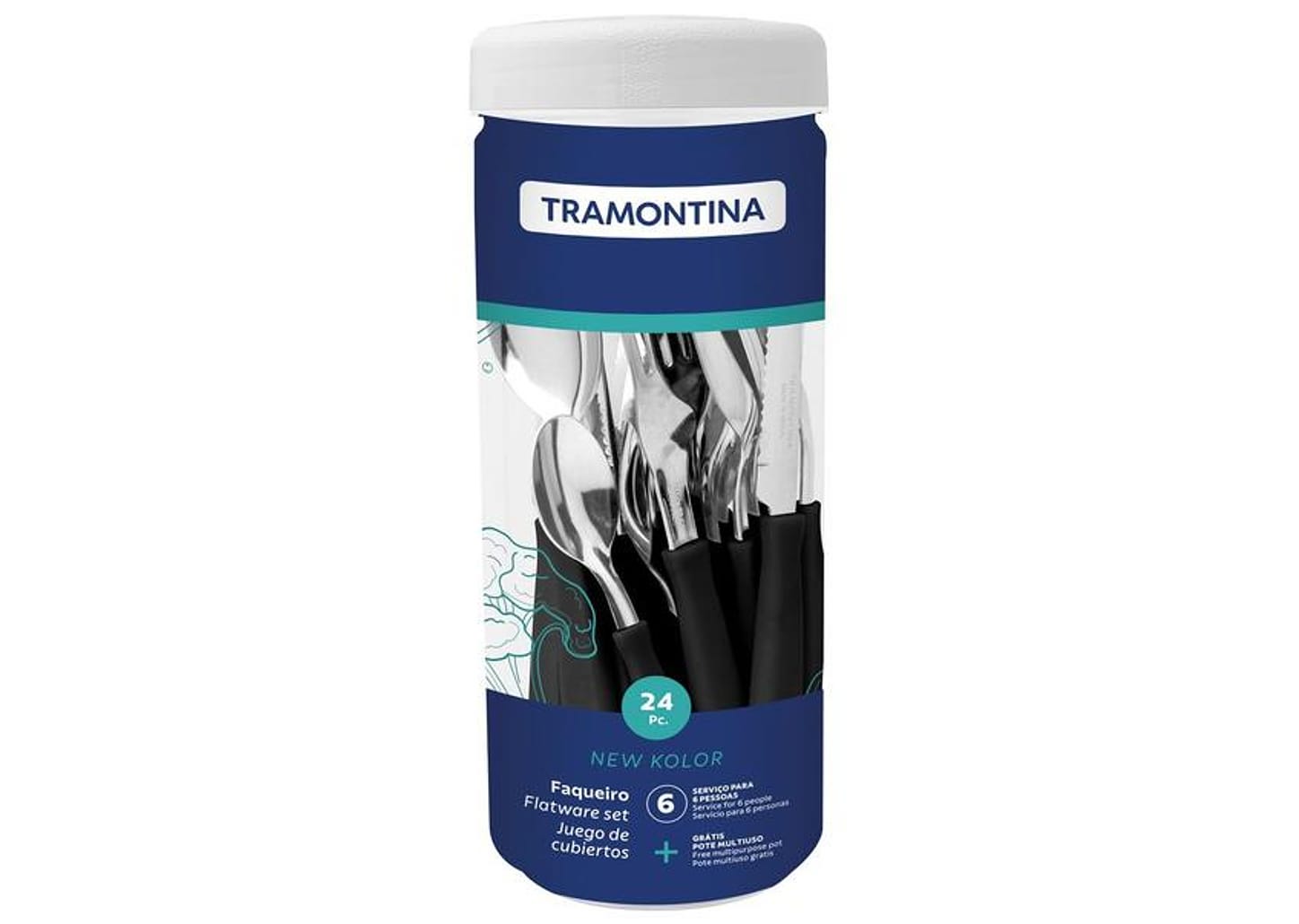 Faqueiro Tramontina 24 Peças New Kolor