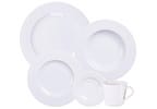 Aparelho de Jantar e Chá 20 Peças Tramontina Redondo Porcelana Branco Vibrare