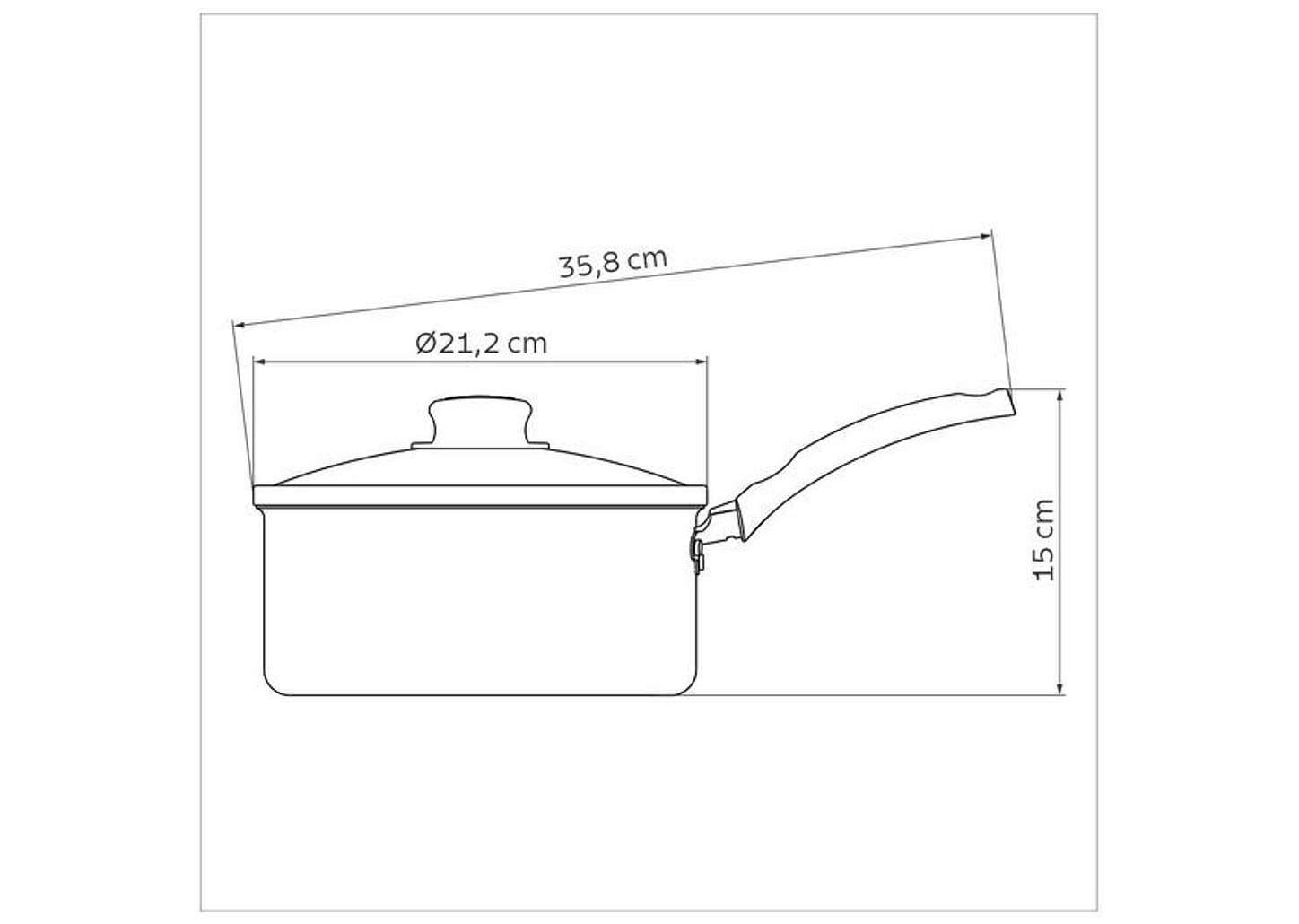 Panela Tramontina Antiaderente de Alumínio Chumbo 20cm 2,8L Turim
