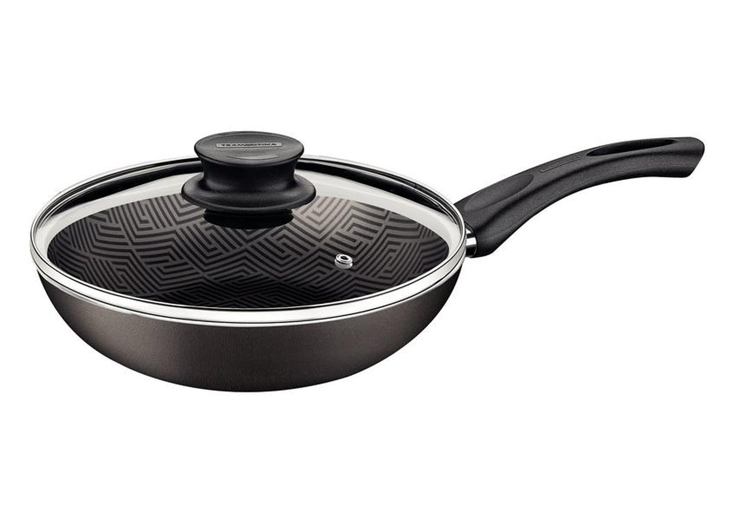 Frigideira Funda Antiaderente Tramontina de Alumínio com Tampa Paris Chumbo 26cm