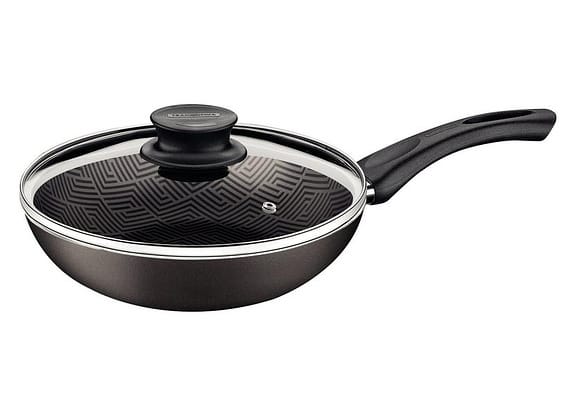 Frigideira Funda Antiaderente Tramontina de Alumínio com Tampa Paris Chumbo 26cm
