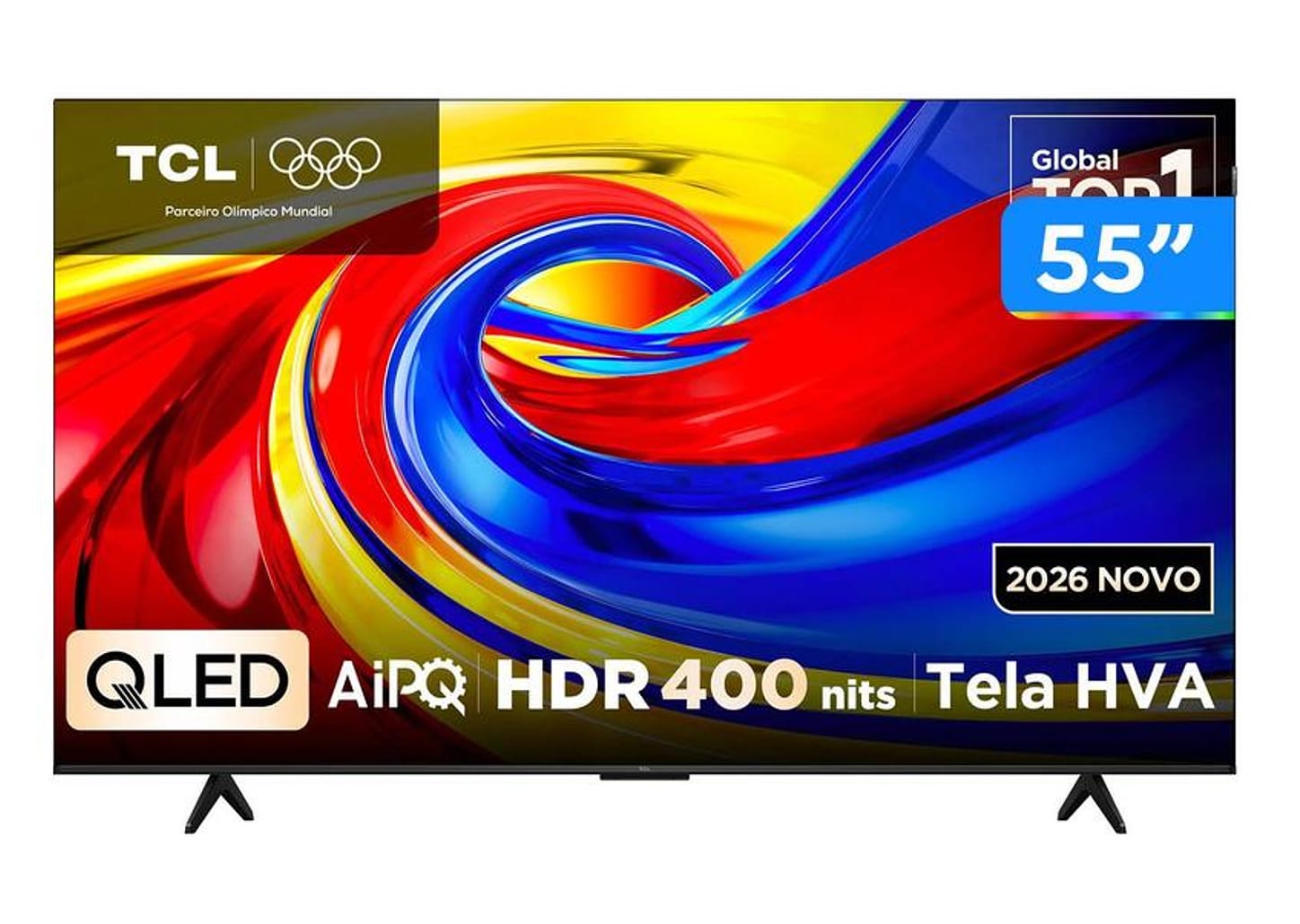 Smart TV 55" TCL 4K UHD QLED 55P7L Google TV 2026