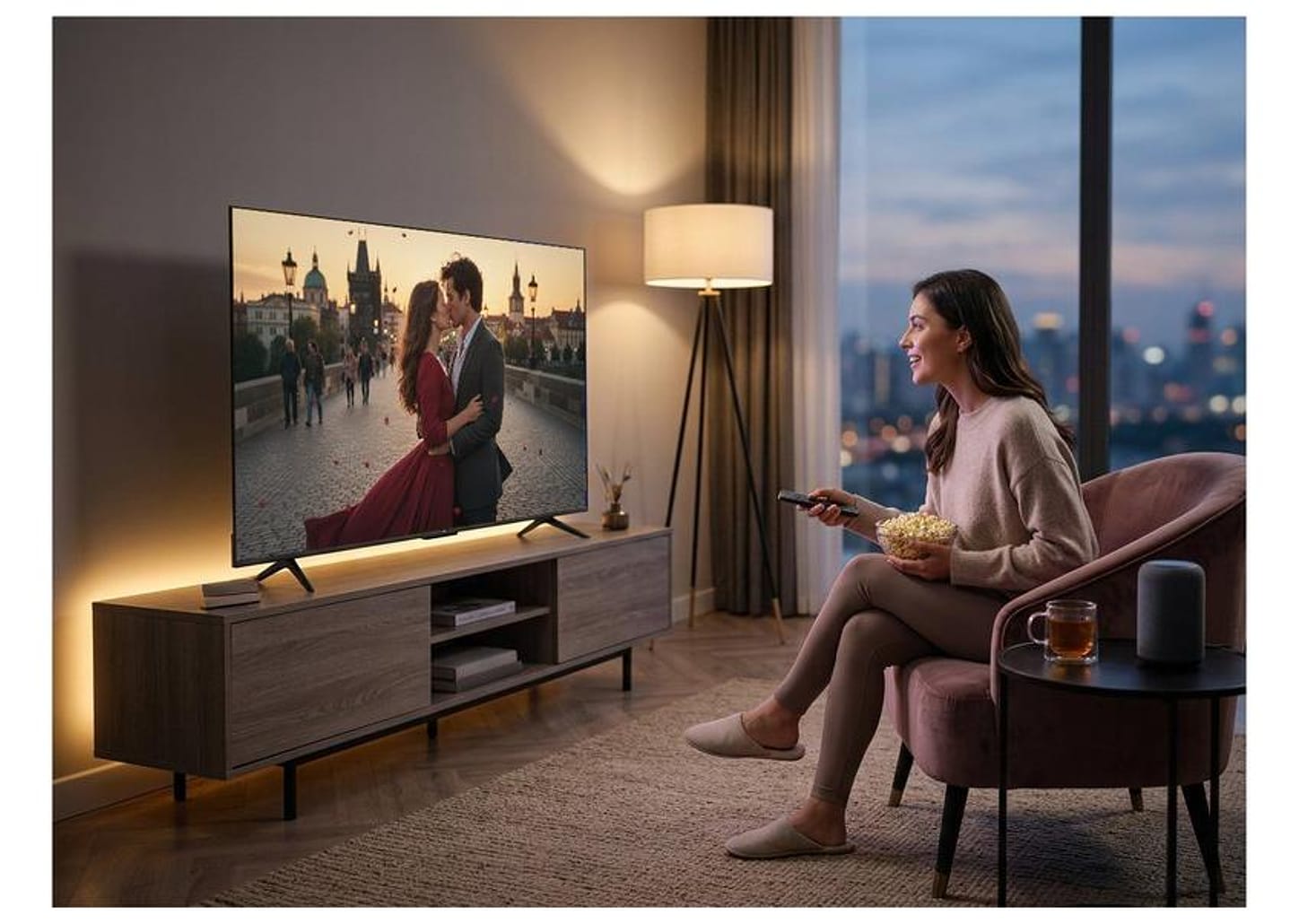 Smart TV 65" TCL 4K UHD QLED 65P7L Google TV 2026