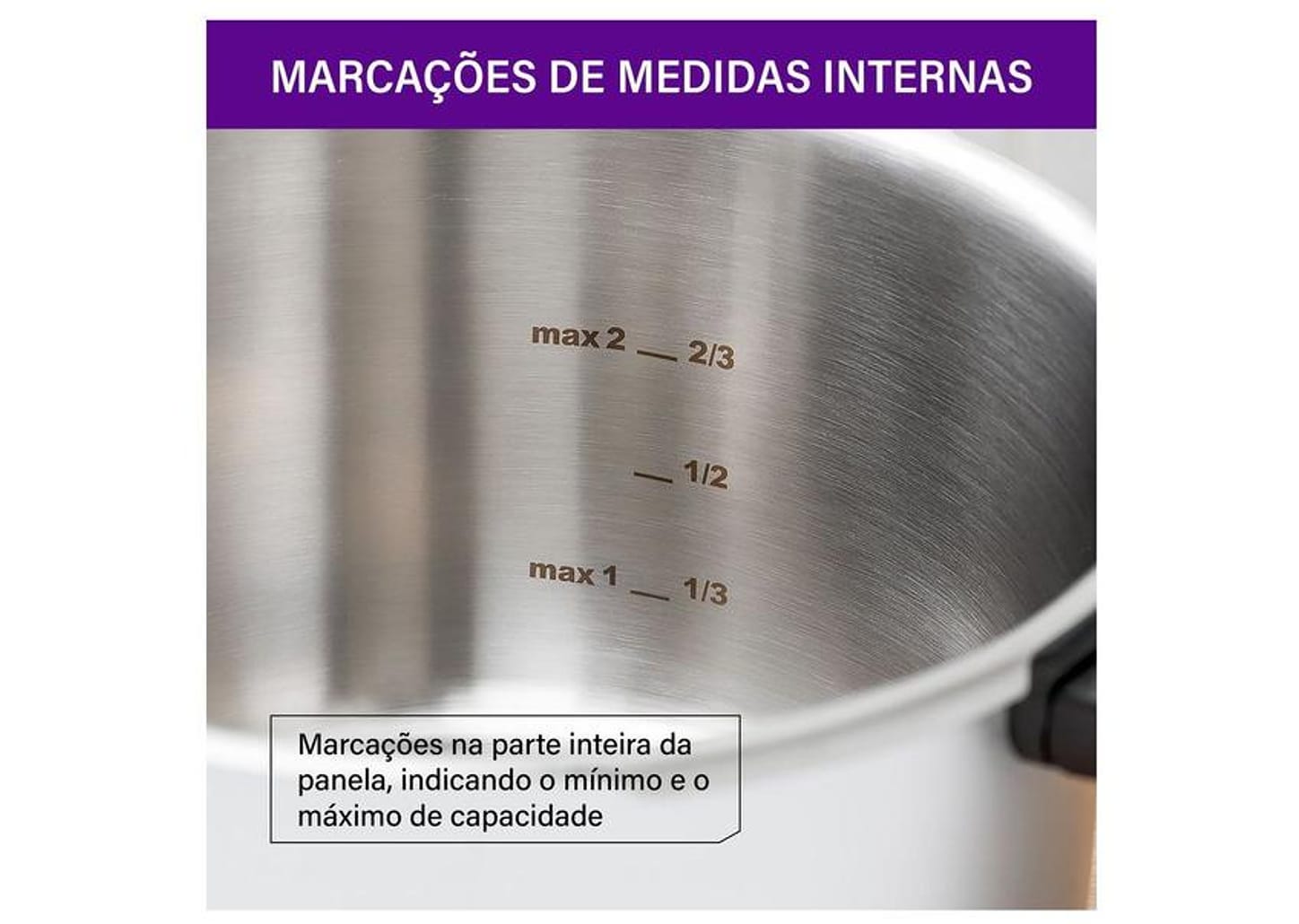 Panela de Pressão Rochedo 6L Inox Indução Trendy