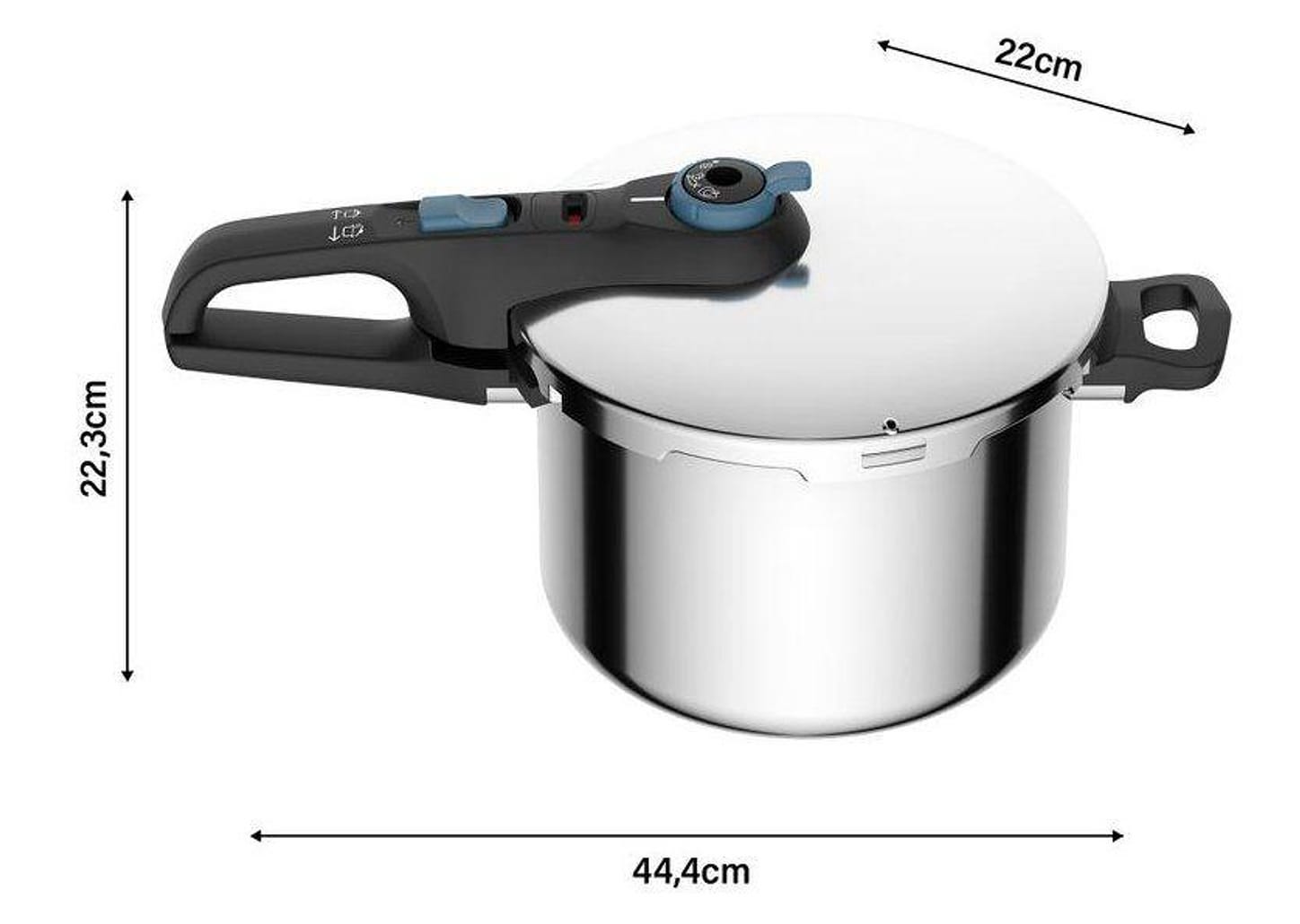 Panela de Pressão Rochedo 6L Inox Indução Trendy