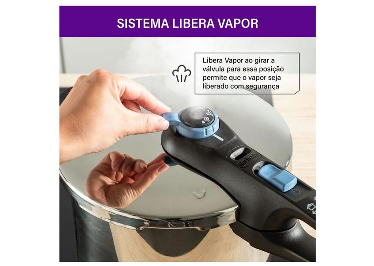 Panela de Pressão Rochedo 6L Inox Indução Trendy