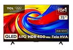 Smart TV 75" TCL 4K UHD QLED 75P7L Google TV 2026