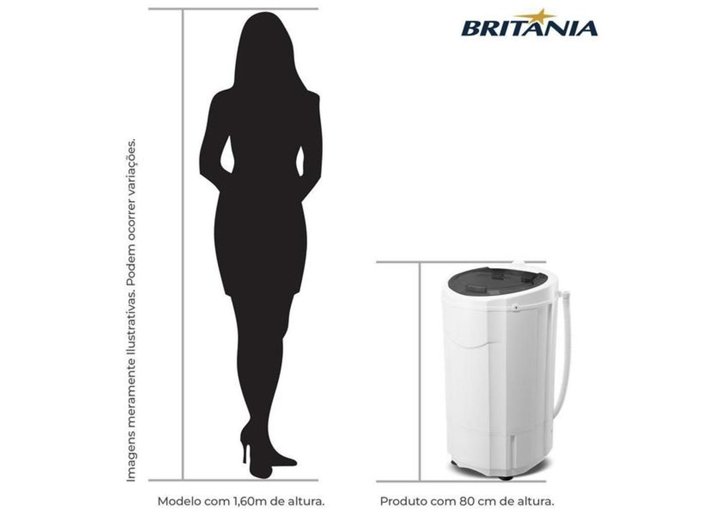 Centrífuga de Roupas 15kg Britânia BCE15A Branco