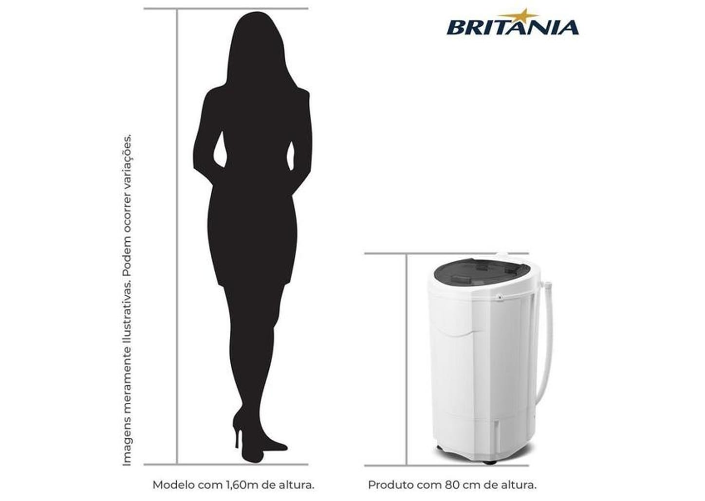 Centrífuga de Roupas 15kg Britânia BCE15A Branco