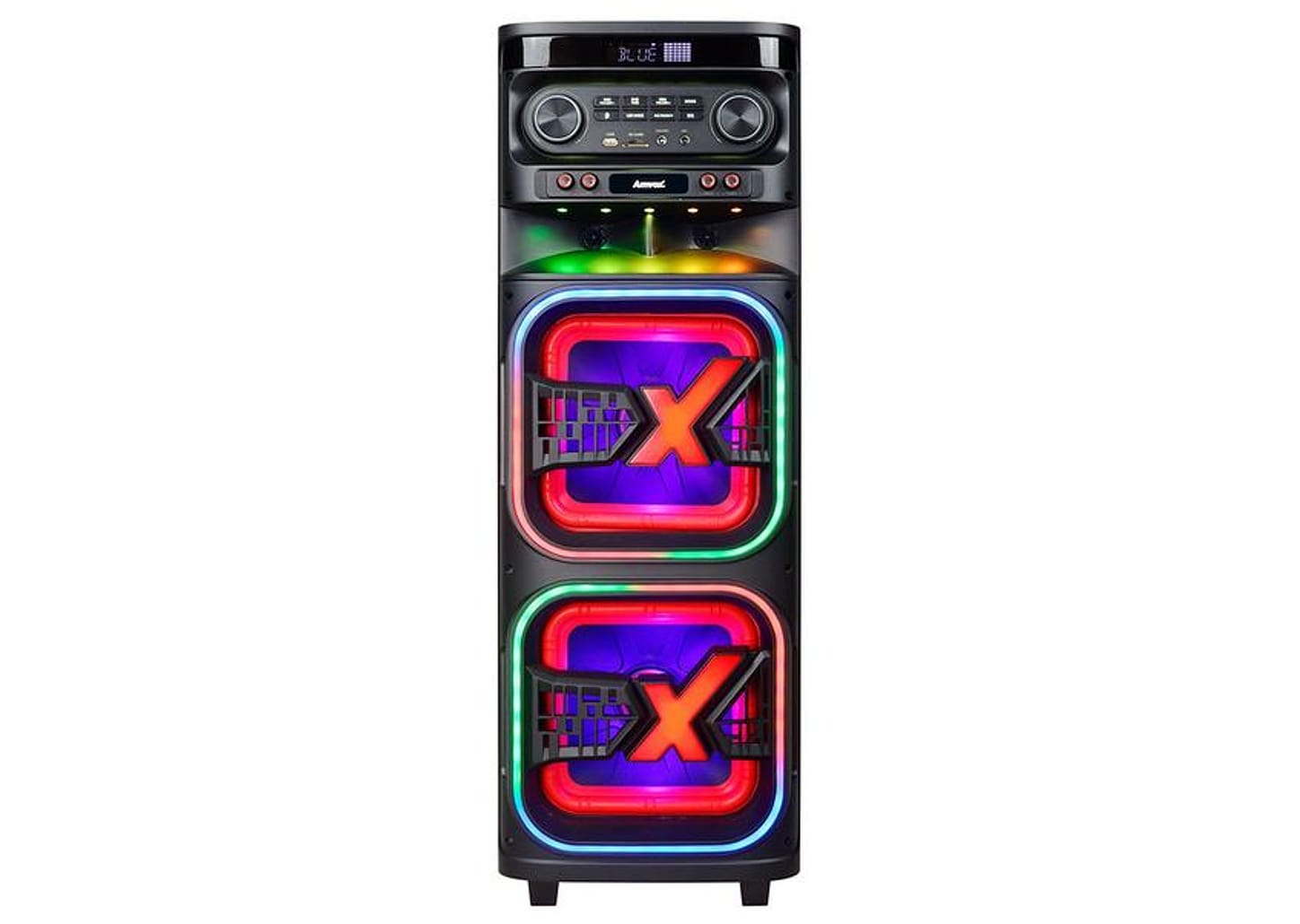 Caixa de Som Torre Amvox ATX 2108M Quadradinho Bluetooth 2100W Amplificada