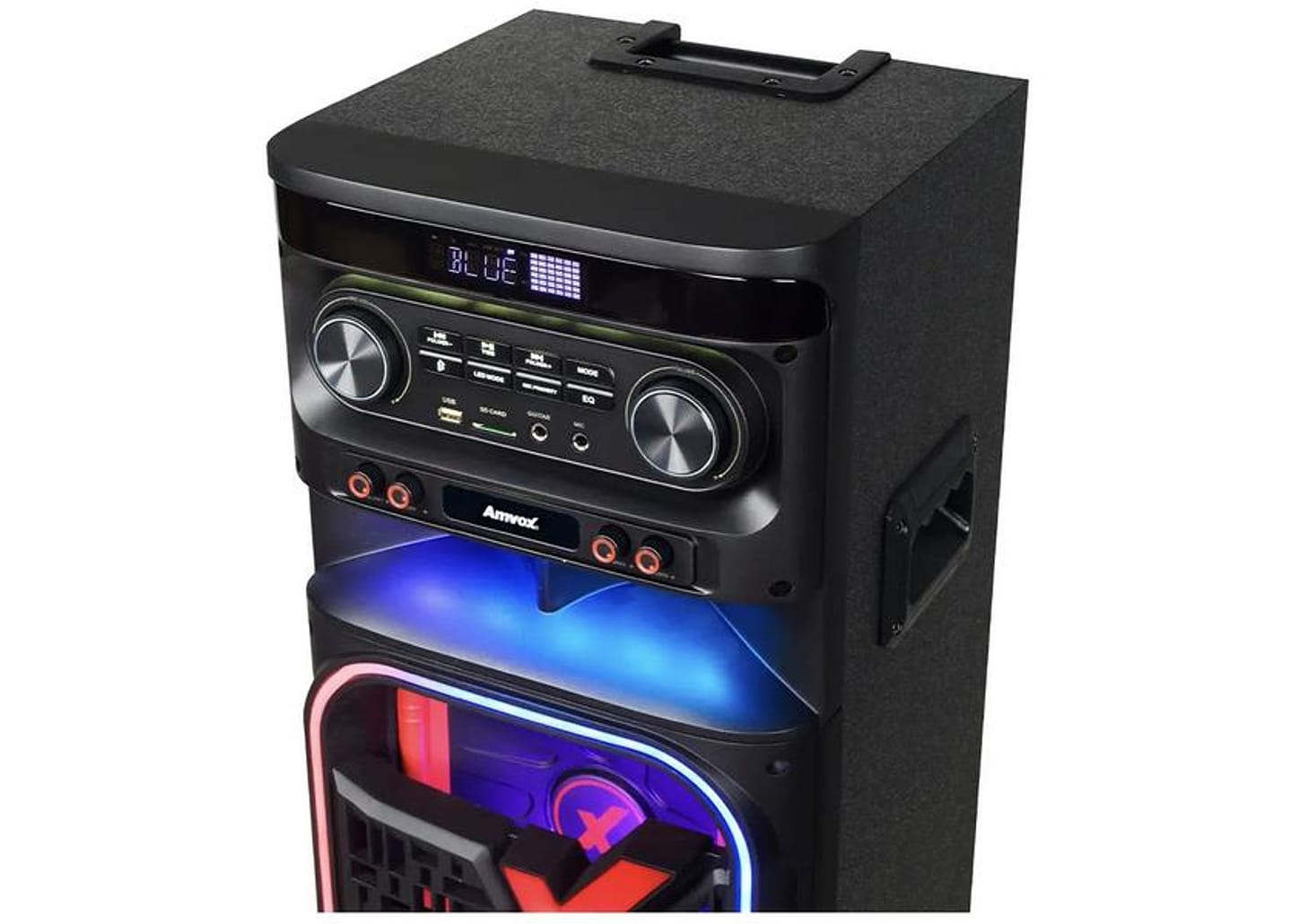 Caixa de Som Torre Amvox ATX 2108M Quadradinho Bluetooth 2100W Amplificada