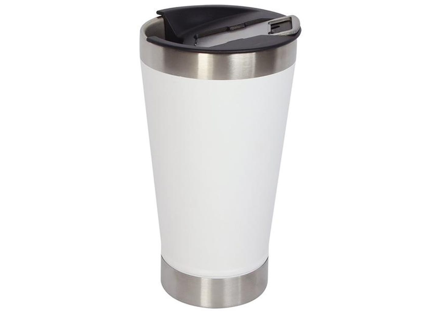 Copo Térmico Fratelli para Cerveja Premium Branco 400ml com Tampa e Abridor