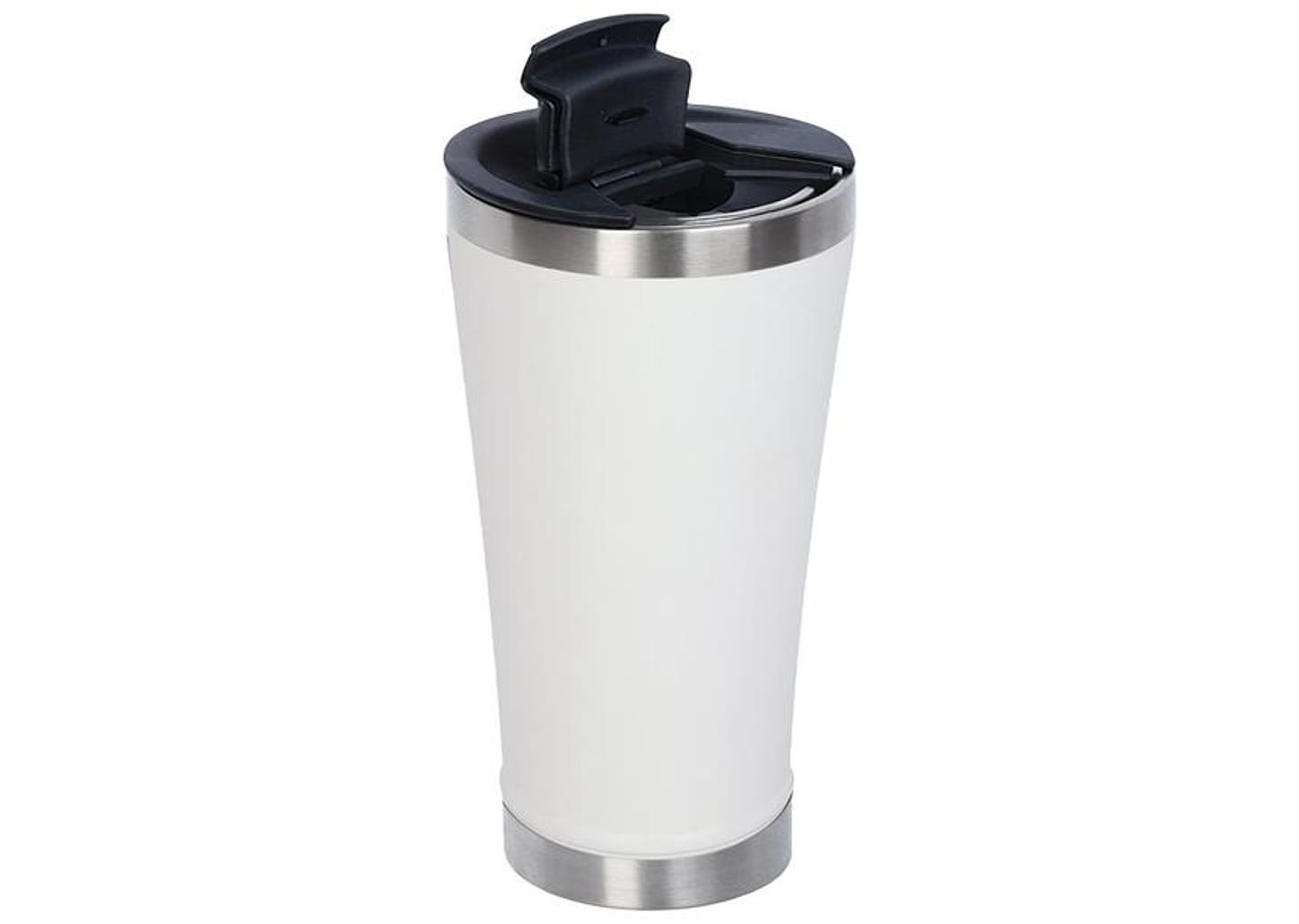 Copo Térmico Fratelli para Cerveja Premium Branco 400ml com Tampa e Abridor
