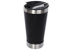 Copo Térmico Fratelli para Cerveja Premium Preto 400ml com Tampa e Abridor