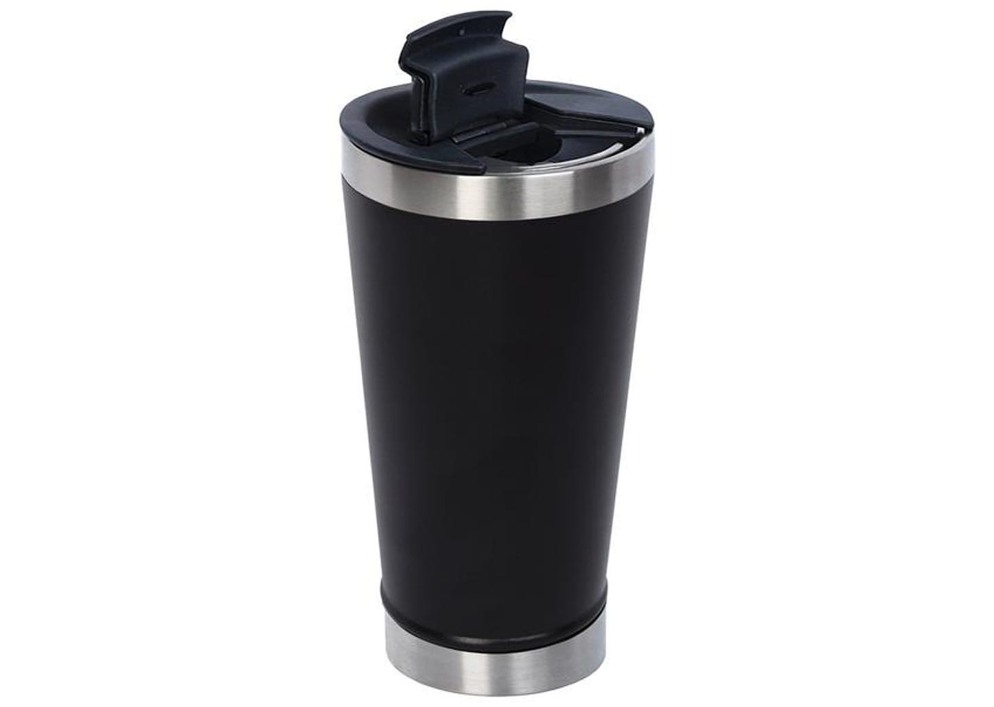 Copo Térmico Fratelli para Cerveja Premium Preto 400ml com Tampa e Abridor
