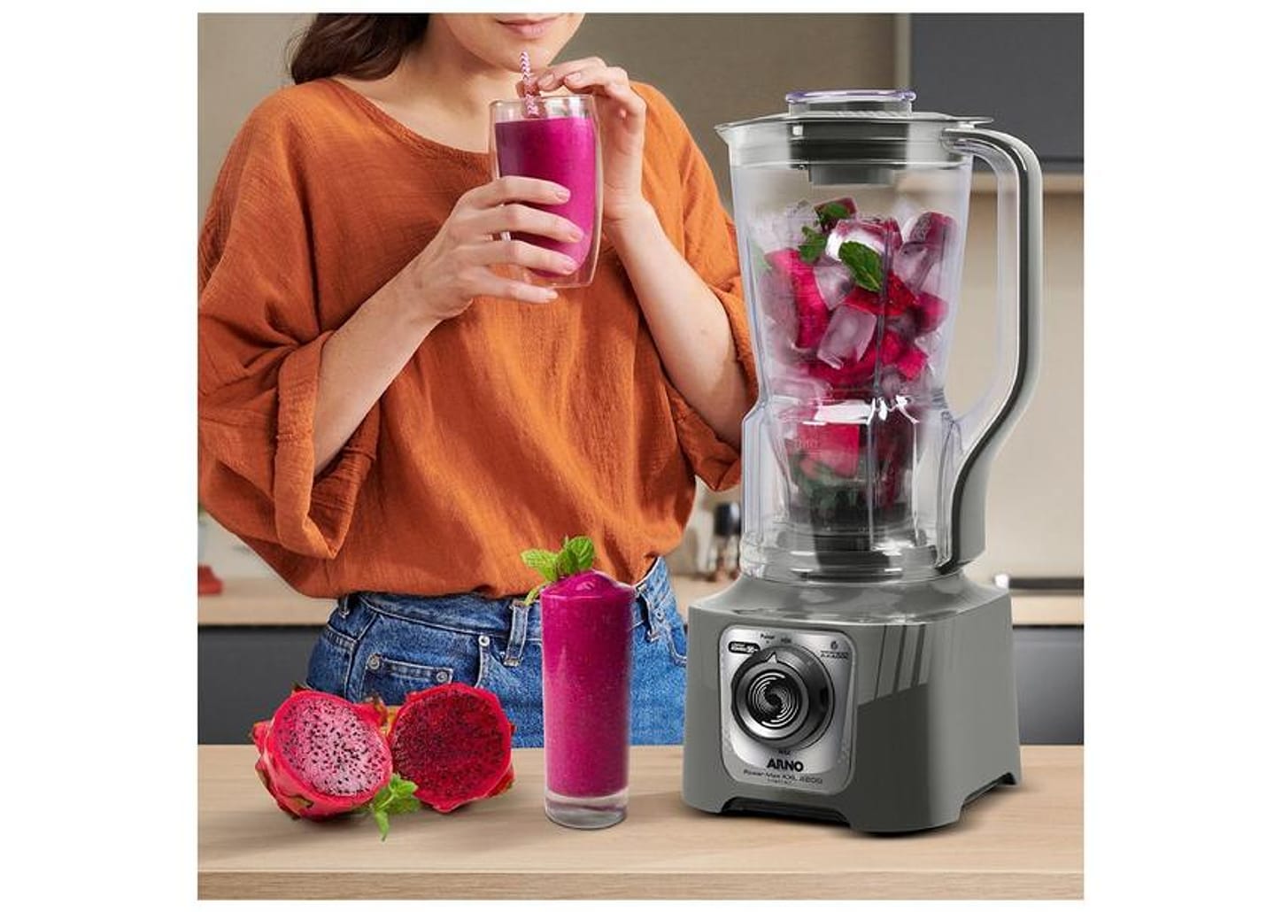 Liquidificador Arno Power Max XXL 2200 Cinza LN87