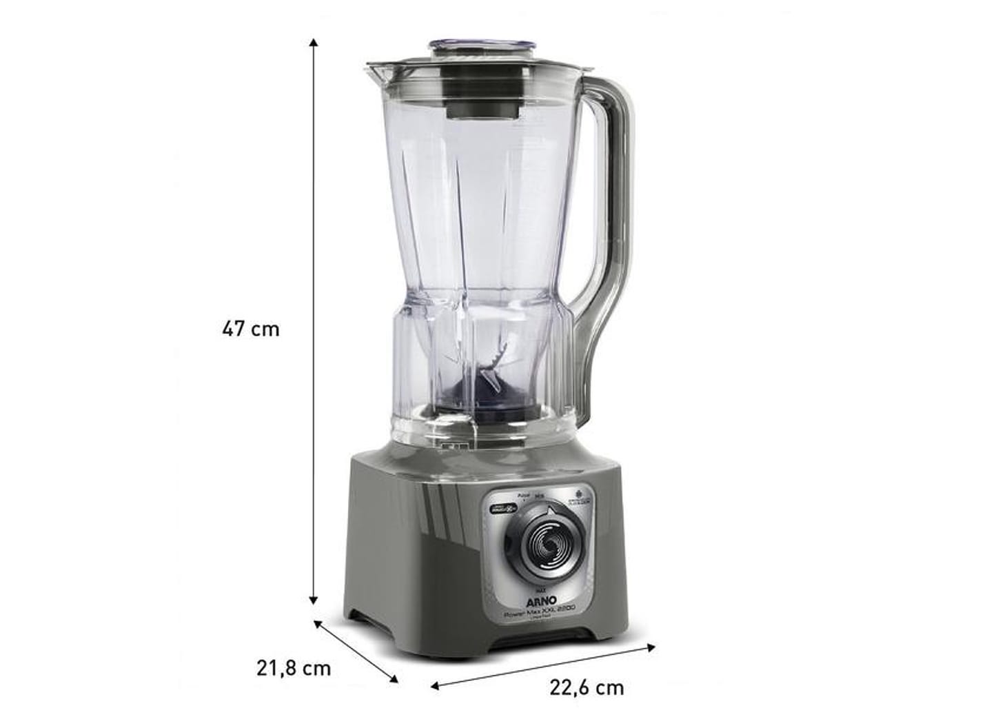 Liquidificador Arno Power Max XXL 2200 Cinza LN87