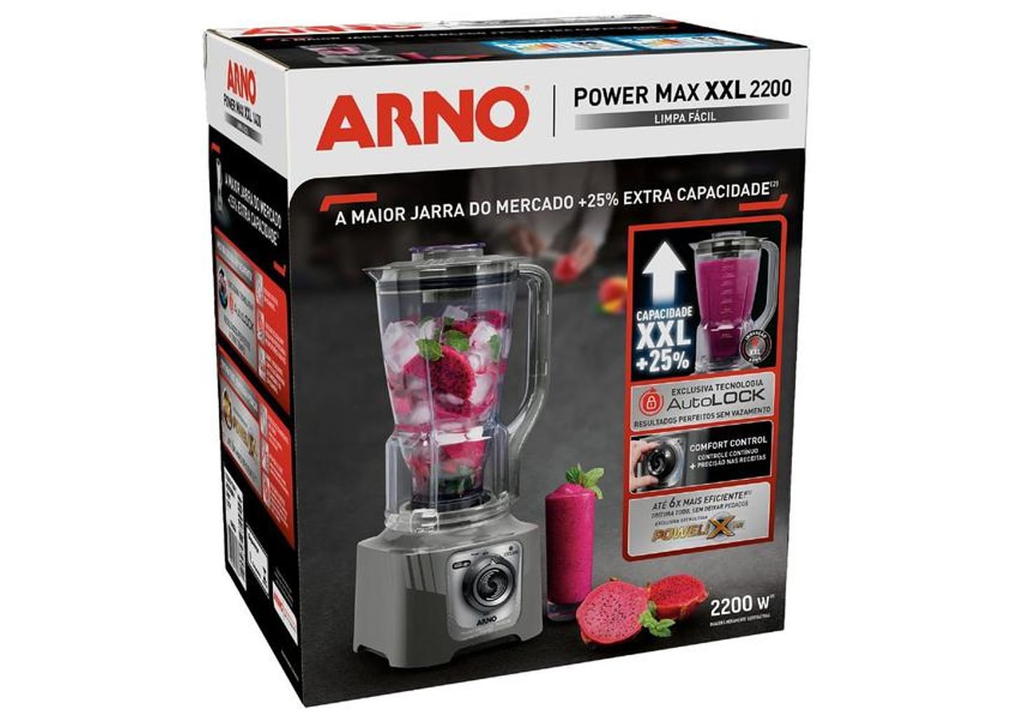 Liquidificador Arno Power Max XXL 2200 Cinza LN87