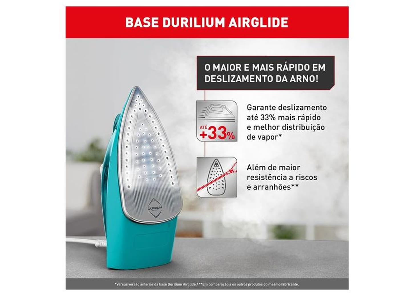 Ferro de Passar Roupa a Vapor Arno Ultragliss Protect FUP1 Turquesa 1830009393