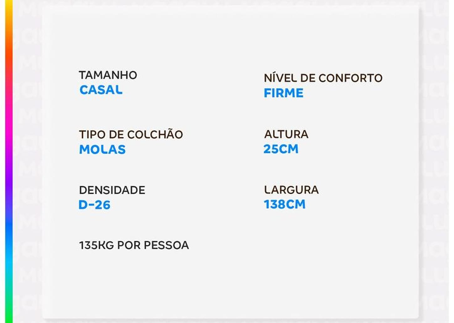 Colchão Casal Gazin de Molas Ensacadas D26 25x138x188cm Onix