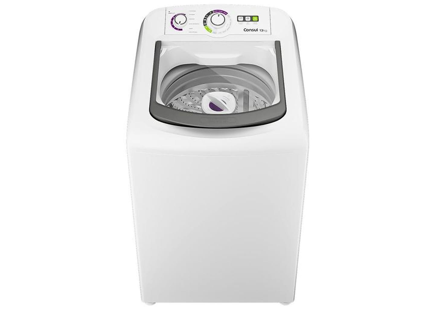 Lavadora de Roupas Consul 13kg Cesto Inox 16 Programas de Lavagem Branca CWH13AB