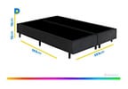 Base Cama Box King Gazin Bipartida 27x203x193cm Vip Topázio