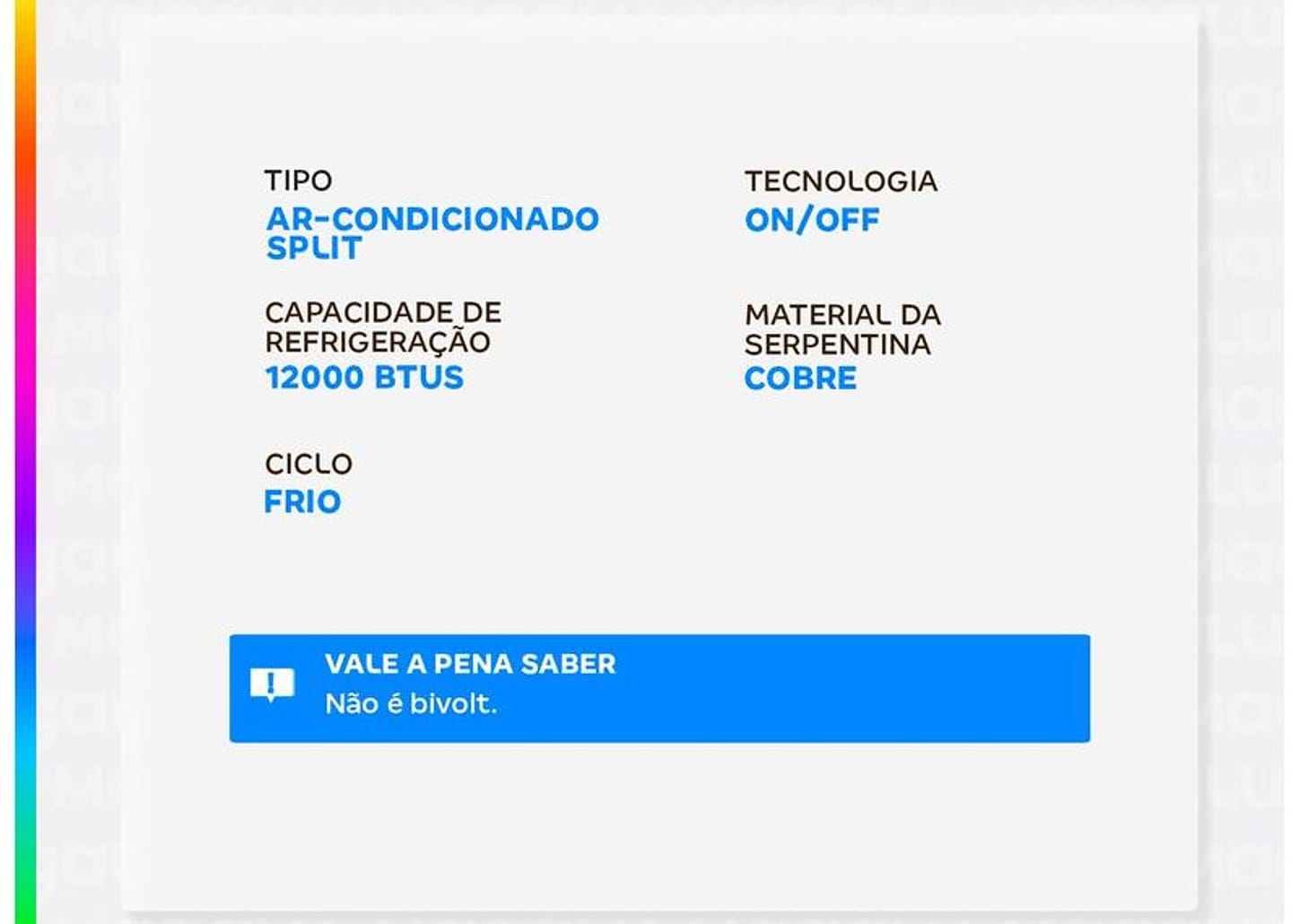 Ar-condicionado Split 12000 BTUs Philco Frio PAC12FI