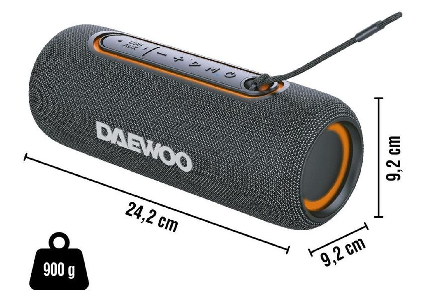 Caixa de Som Portátil Bright Audio DW 112 Bluetooth Amplificada Portátil 45 RMS USB