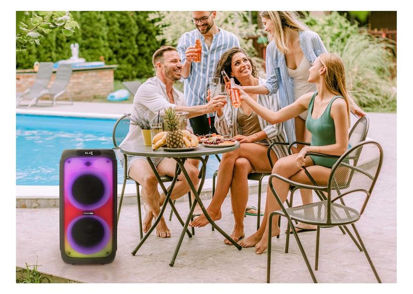 Caixa de Som Bright Audio DW 2000 Bluetooth Amplificada Portátil 1200W USB