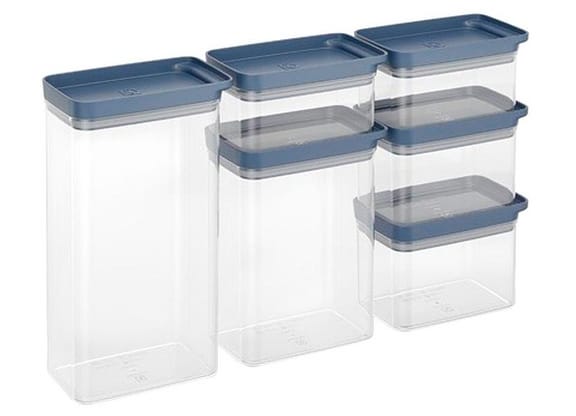 Jogo de Porta-Mantimentos Herméticos Retangulares Electrolux Experience 6 Peças