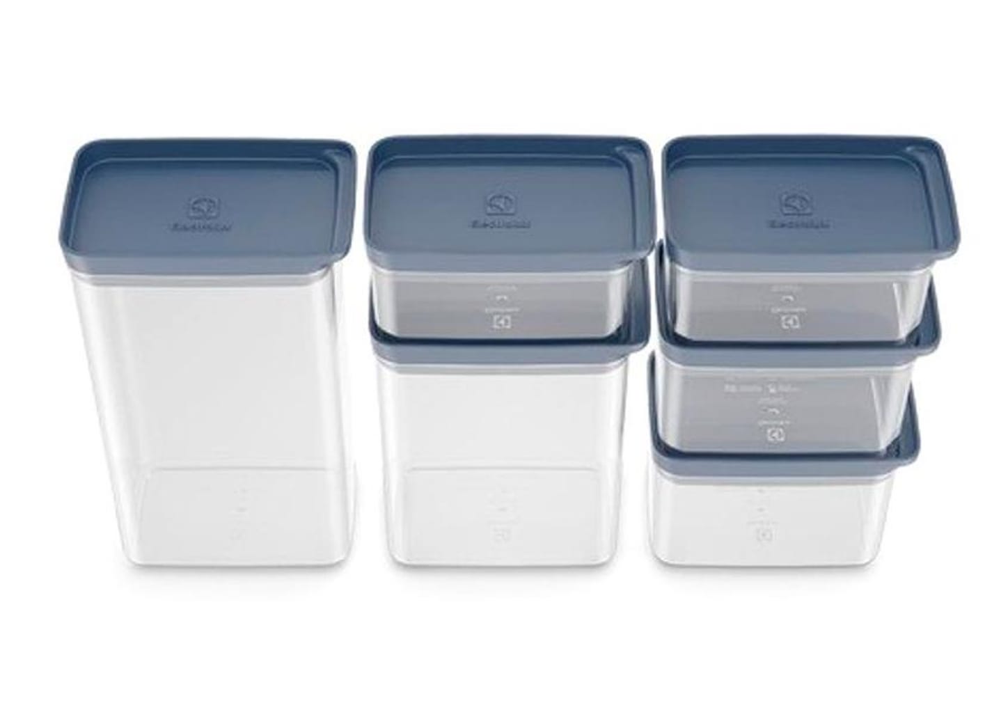 Jogo de Porta-Mantimentos Herméticos Retangulares Electrolux Experience 6 Peças